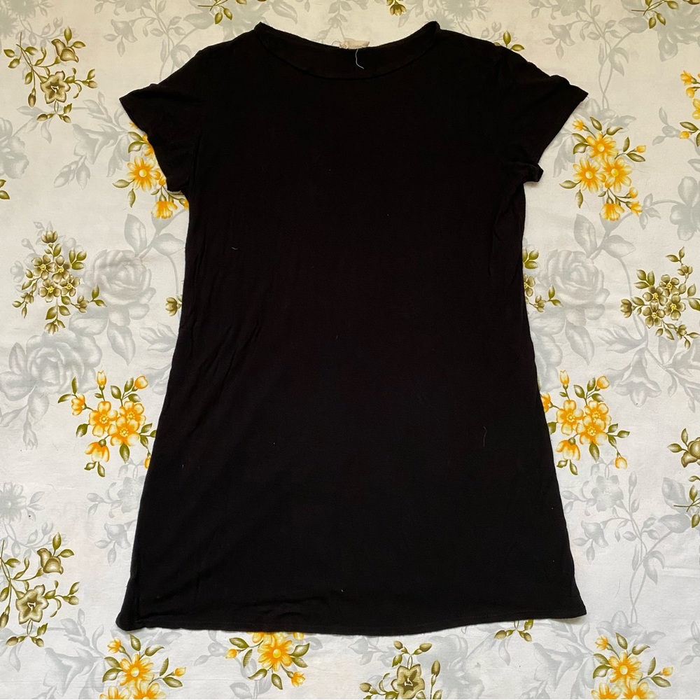 Pinc Size M-L Black T-Shirt Dress